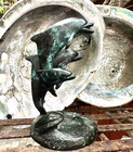 Santa Barbara Dolphin Fountain - Small Bronze By B Bottoms