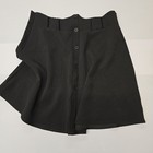 Black A Line Button Front Skirt Elastic Waist Womens Size Unknown Casual