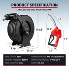 Fuel Hose Reel Retractable Diesel Hose Reel 3 4  X 50  Auto Fueling Nozzle