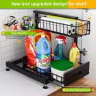 2 Pack Under Sink Organizer pull Out Cabinet Organizer 2 Tier Slide Out Sink    