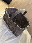 Antique Primitive Splint Gathering Market Basket Hand Woven 7-9   