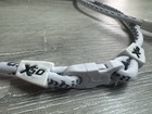  lot Of 2  Phiten X50 Titanium Necklace White   Gray 20 -21  -loose Snap -new