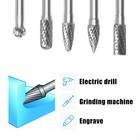 5pcs 1 4 Inch Shank Tungsten Carbide Rotary Metal Burrs Bits Set For Die Grinder