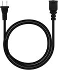 Extension Cord 5ft Indoor Us Male Female Power Cable 2 Prong Nema 1-15p To 1-15r