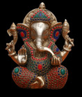 Ganesha Statue Brass Ganesh Idol Sculpture Hindu Elephant God Figurine Ganpati