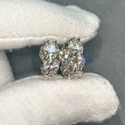 8 00 Ctw Jumbo Vvs1 Moissanite Hoop Earrings Huggies 20mm - 925 Silver
