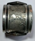 Antique Victorian Figural Silver Plated Napkin Ring Bull Dog Doghouse Meriden