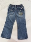Y2k Oshkosh B gosh Blue Denim Jeans With Rainbow   Butterfly Embroidery