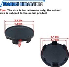 4 Pack Wheel Center Hub Caps 54mm Outer 47mm Inner Diameter Rim Covers Black