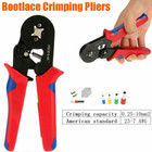 Crimping Tool Ferrule Ratchet Crimper Plier Cable Wire Electrical Terminals Kit