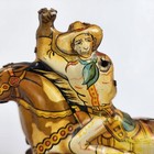 Vintage Marx Tin Wind-up Toy Roping Rodeo Cowboy Riding Horse Toy
