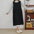 Women s Large Size Kitchen Apron With Pocket  Cotton Side Slit Apron For Cooking