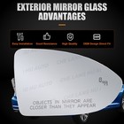 For Vw Jetta 2019-2021 Right Passenger Side Heated W  Blind Spot Mirror Glass Rh