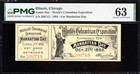 Rare Unc 1893 Chicago World s Columbian Expo Manhattan Day Ticket  Pmg 63 