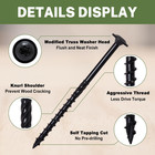 Lag Screws 4 Inch  Structural Wood Screw  14 X 4  50-pcs Heavy Duty Construction