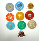 10  Ten Vintage Poker Chips -horseshoe-sahara-bally-playboy-lions Club-harrahs-