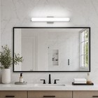 25 Inch Led Modern Nickel Vanity Light Bathroom Over Mirror Wall Sconce Fixture