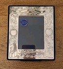 English Sterling Silver Picture Frame New Baby Birth Record 3  X 4  Picture 