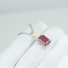 Red Ruby Mozambique Gift Necklace  925 Solid Silver Sterling Pendant Jewelry 