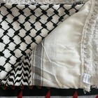 Palestine Embroidered Hirbawi   Keffiyeh - Tatreez Flag Edition Made In Hebron