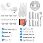 1200w Wind Turbine Generator Kit 5 Blades Windmill Dc 12 24v Charger Controller