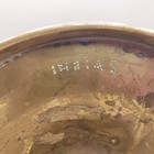 Vintage Brass Vase Etched Painted Floral Leaves 12  Made In India Patinaed