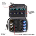 Usa Gear Hard Shell Dart Case - Dart Holder For 8 Darts And Accessories