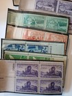 Large Lot Unused Us Postage Stamp Blocks