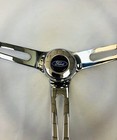 78 - 91 Bronco F100 F150 F250 F350 Black On Chrome Spoke Steering Wheel 13 1 2 