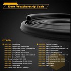 2x Rubber Door Weatherstrip Seals Set Fits Chevy Gmc Suburban C k 1500 2500 3500
