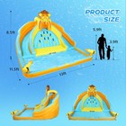 7-in-1 Inflatable Water Slides For Kids Backyard W 2 Slides  Large Climbing Wall