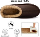Men s Memory Foam Moccasin Slippers Warm Plush Indoor Outdoor House Shoes Gift