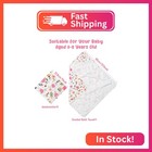 Zainpe 4pcs Muslin Baby Hooded Towel   Washcloth Set Pink Flowers Pattern Soft A