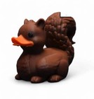 Squirrel Duck     3d-printed Duck With Tail  Ears   Woodland Forest Charm
