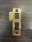 Antique vintage Door Strike Plate  Mortise  Victorian  Art Deco  Brass  3-1 4 
