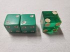 Vintage Green Dice   Single Casino Green Dice  1541   Pair 5 8  Green Dice