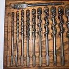 Vintage Acrabore Auger Bits 13 Piece  Set Wooden Box