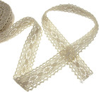 12m Cotton Lace Edge Trim Ribbon Craft Cotton Crochet Ivory Vintage
