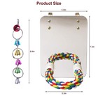 7 Inch Bird Mirror With Rope For Parakeets Cockatiels Conures Parrot Cage Toy