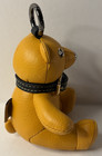 Coach Collectible Leather Bear Bag Charm Signature Canvas Key Chain