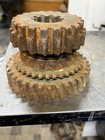 5 7 8  Vintage Cast Iron Gear Pair Steampunk Industrial Cog Farm Wheel Lamp Base