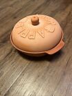 Vintage Terra Cotta- Dutch Oven Apple Baker Baking Dish By Cookin    Brand