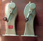 Moviola Professional 16mm Rewind Bench Set Pair Hand Crank Arms Used