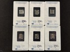 Qty Of Six  6  Pamp Suisse 1 Gram Palladium Bars  9995 Fine In Assay Cards