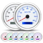 85mm Waterproof Tachometer Gauge 0-8000rpm 7colors Led For Car Marine Boat Yacht
