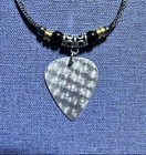 Handmade Bret Michaels Aluminum Guitar Pick Necklace