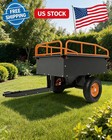 Utility Trailer   Atv Trailer  750lb Capacity 8 Cu  Ft  Lawn Mower Duty Heavy