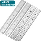6 Inch Machinist Ruler  4-pack Stainless Steel Precision Scale Ruler With Inc   