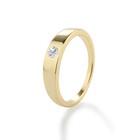 14k Gold-plated Band Baby Ring With Clear Cz  size 3 