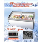 Uimoso Commercial Ice Cream Display Freezer 16 3 Cu ft With 5 Wire Baskets